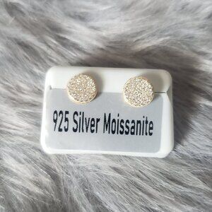 925 Silver Moissanite Earrings .50 CT